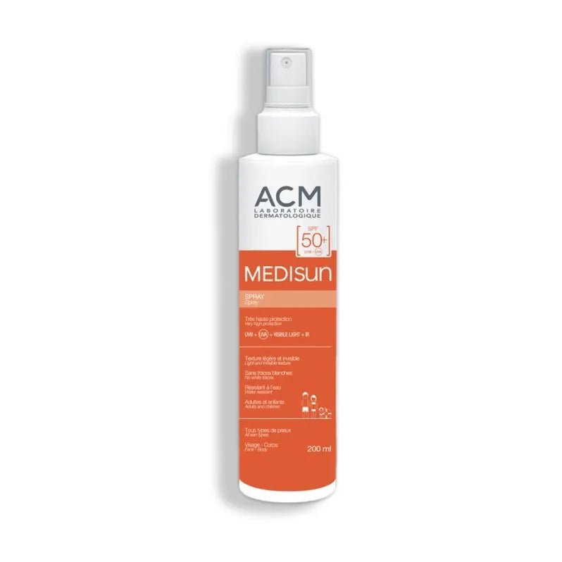 واقي شمس سبري لوشن ميديسن من إي سي إم - 200 مل | ACM Medisun SPF50+ Sunscreen Spray Lotion - 200ml 200 مل - EROS STORE