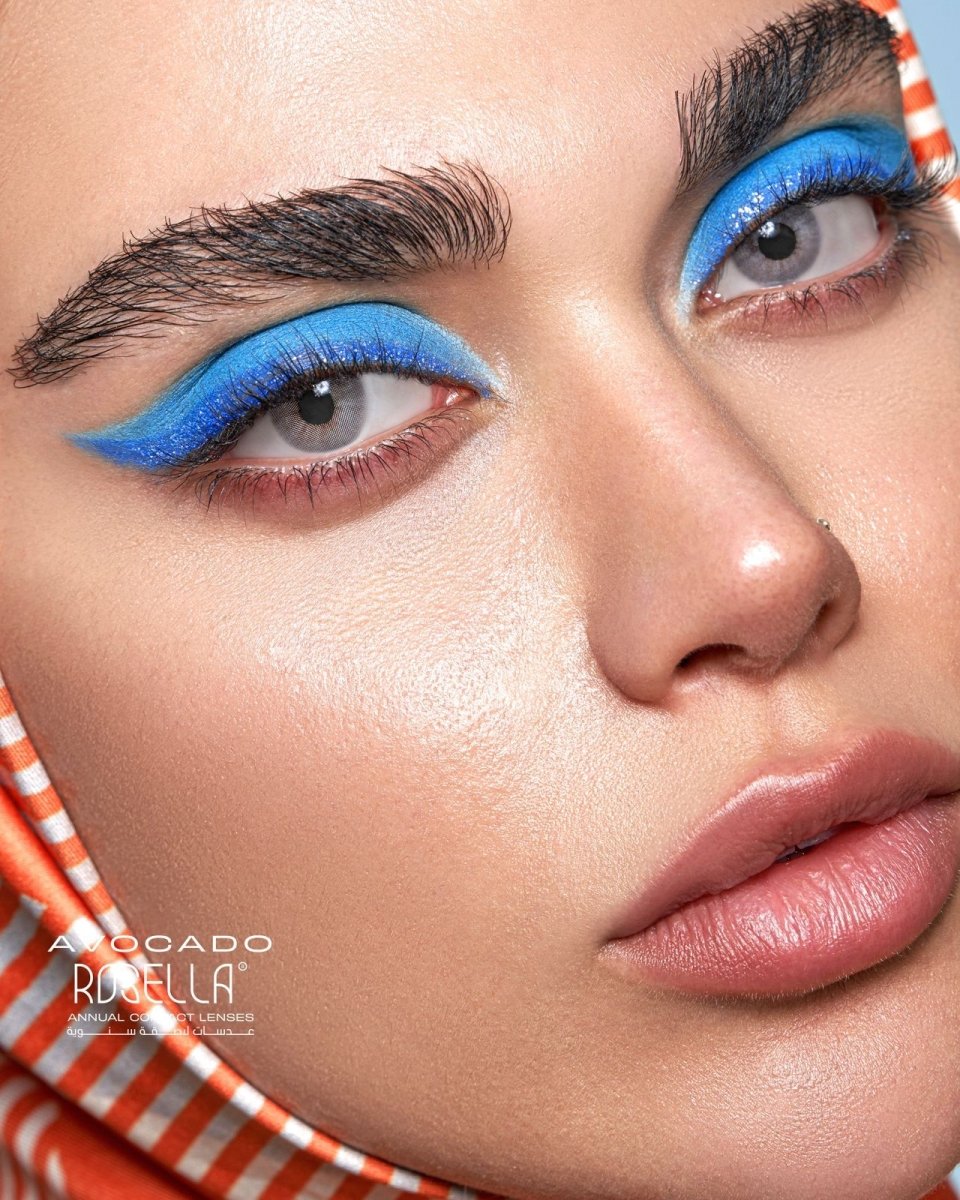 ROSELLA ANNUAL CONTACT LENSES | روزيلا عدسات لاصقة سنوية Avocado + سائل عدسات هدية - EROS STORE
