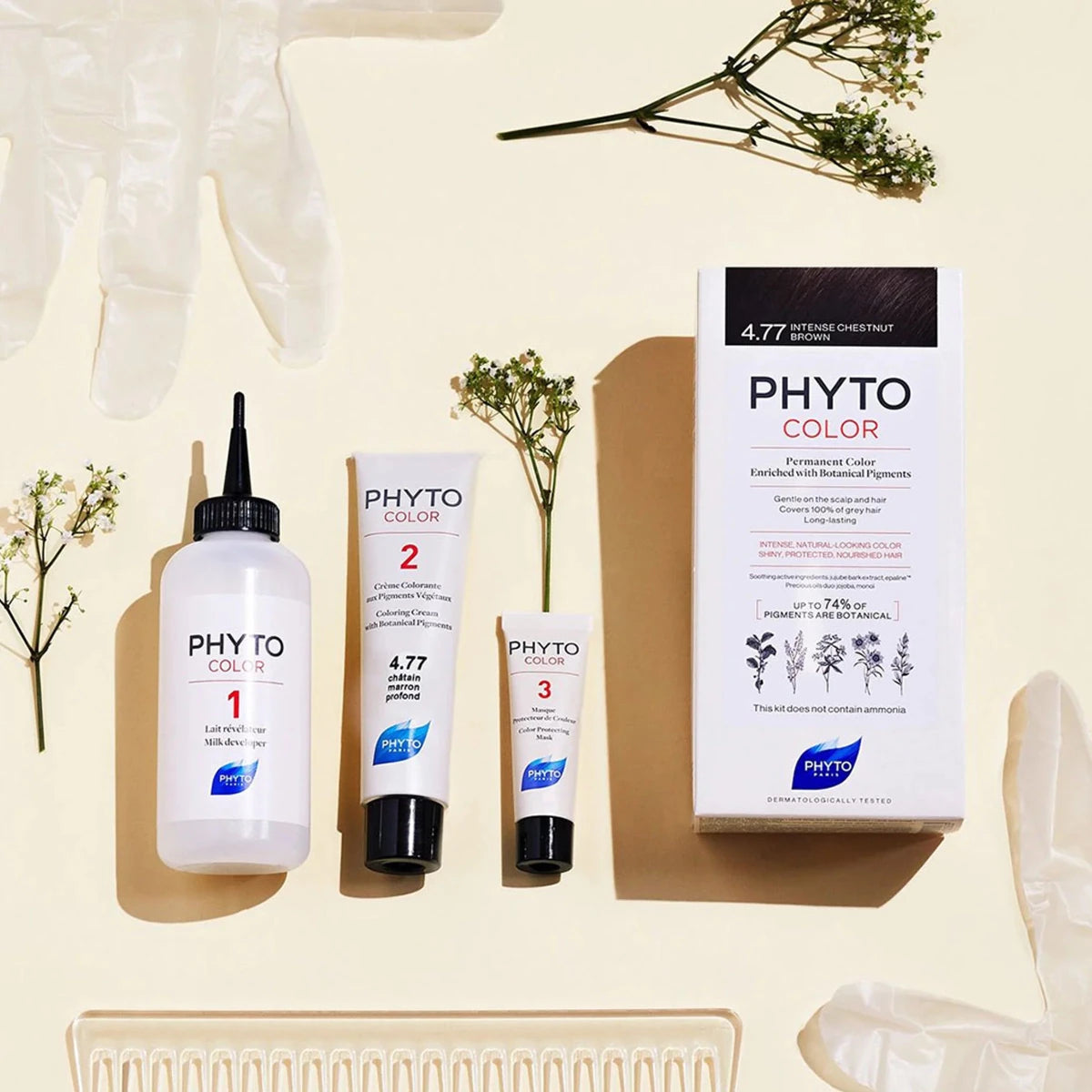 صبغة شعر نباتية دائمة من فيتوكولور | Phytocolor Permanent Botanical Hair Color 1 أسود - EROS STORE