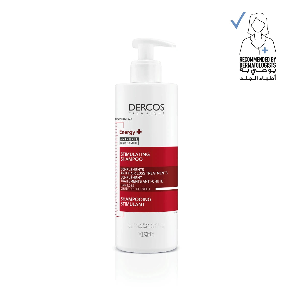 شامبو ديركوس للتساقط من فيشي | Vichy Dercos Energizing Anti - Hair Loss Shampoo 400 مل - EROS STORE