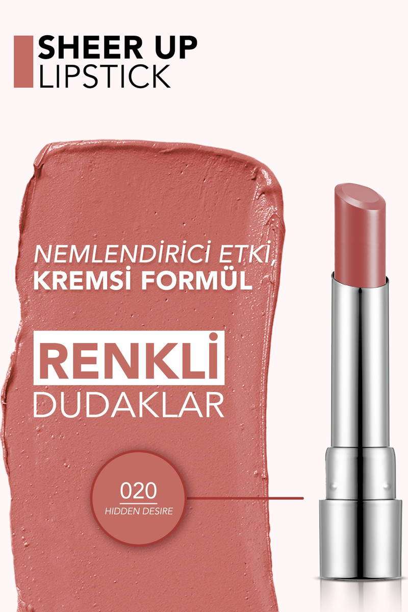 Sheer Up Lipstick by flormar | احمر شفاه فلورمار شير اب المرطب 20 - EROS STORE