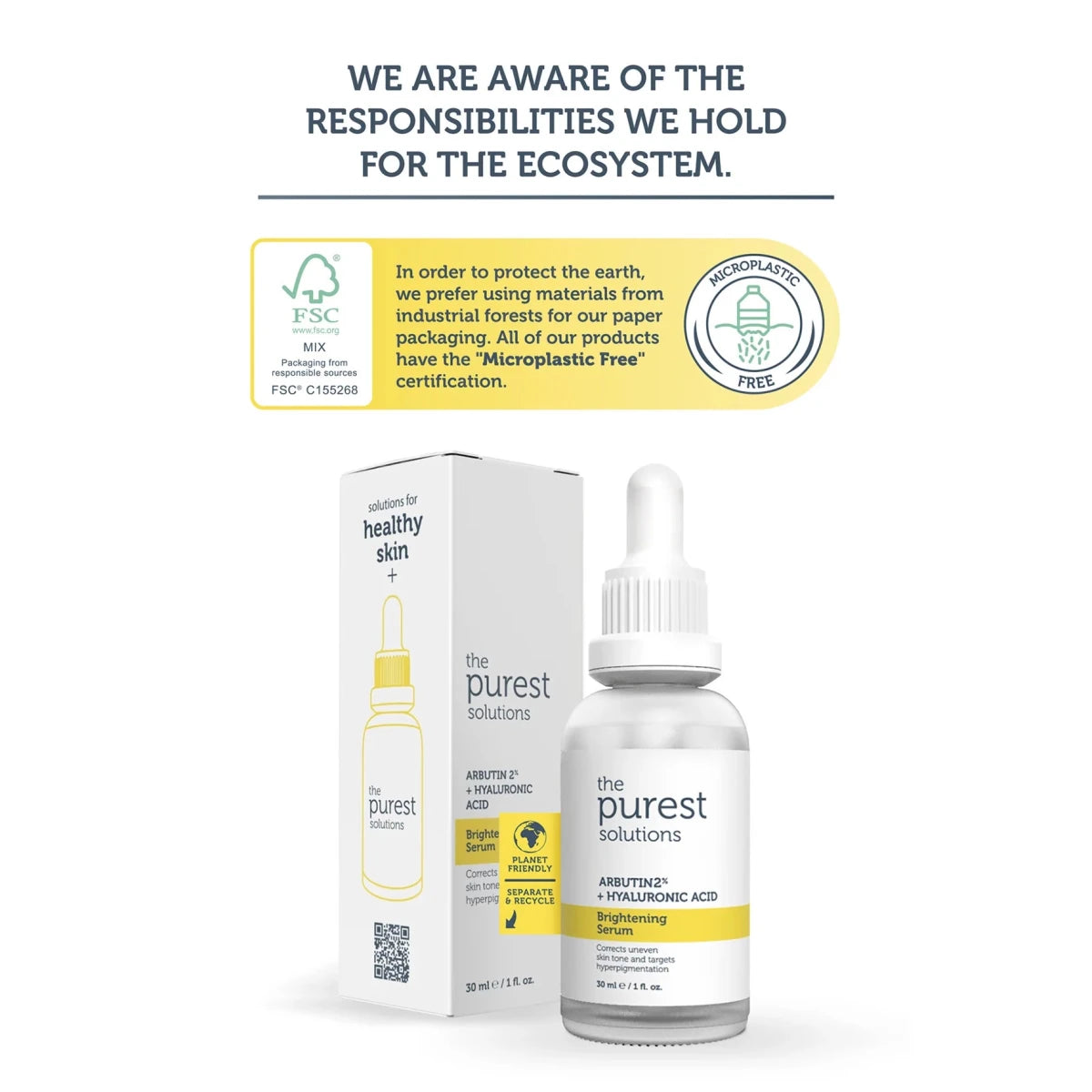 سيروم التفتيح من ذا بيورست سوليوشنز: ألفا أربوتين 2% + حمض الهيالورونيك - 30 مل | The Purest Solutions Brightening Serum: Alpha Arbutin 2% + Hyaluronic Acid - 30ml 30 مل - EROS STORE