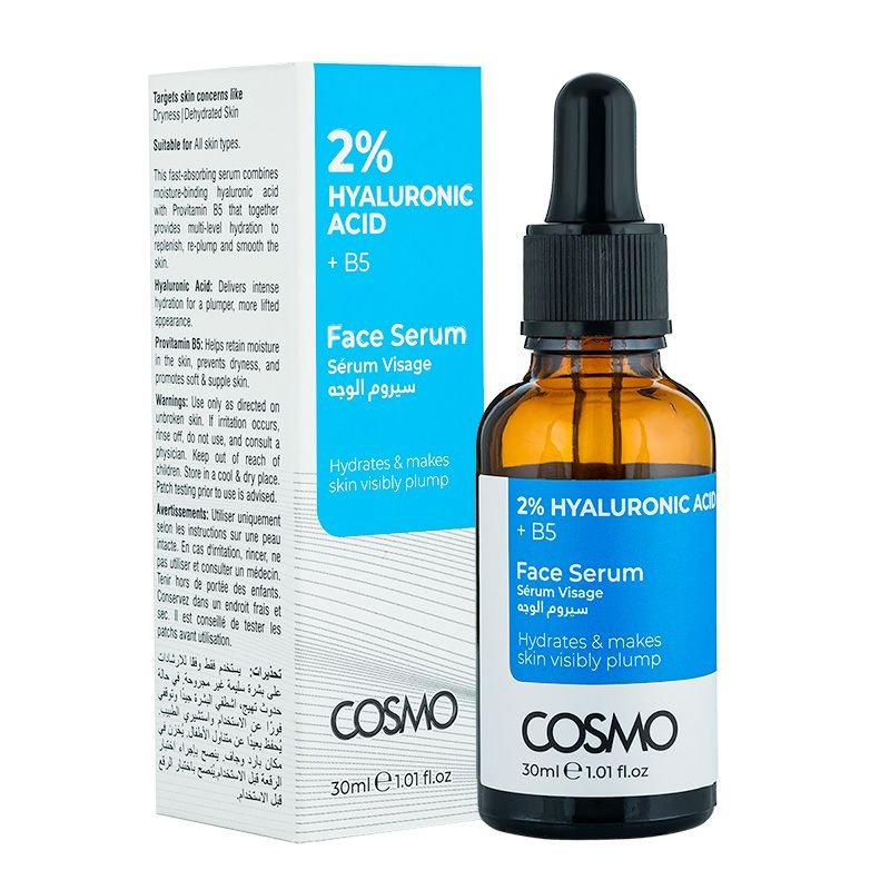 سيروم كوزمو 2% حمض الهيالورونيك + ب5 - 30 مل | COSMO 2% Hyaluronic Acid + B5 Serum - 30ml 30 مل - EROS STORE