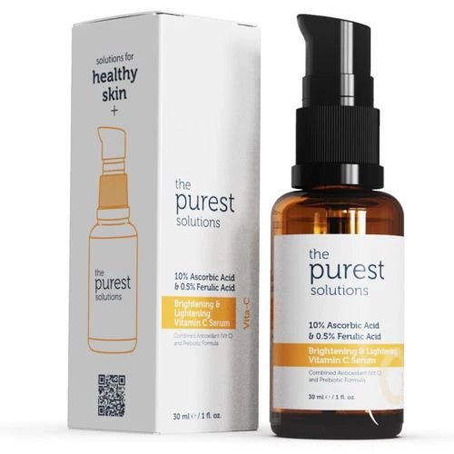 The Purest Solutions Brightening + Lightening Vitamin C Serum - 30ml | ذا بيورست سيروم فيتامين سي - 30 مل 30 مل - EROS STORE