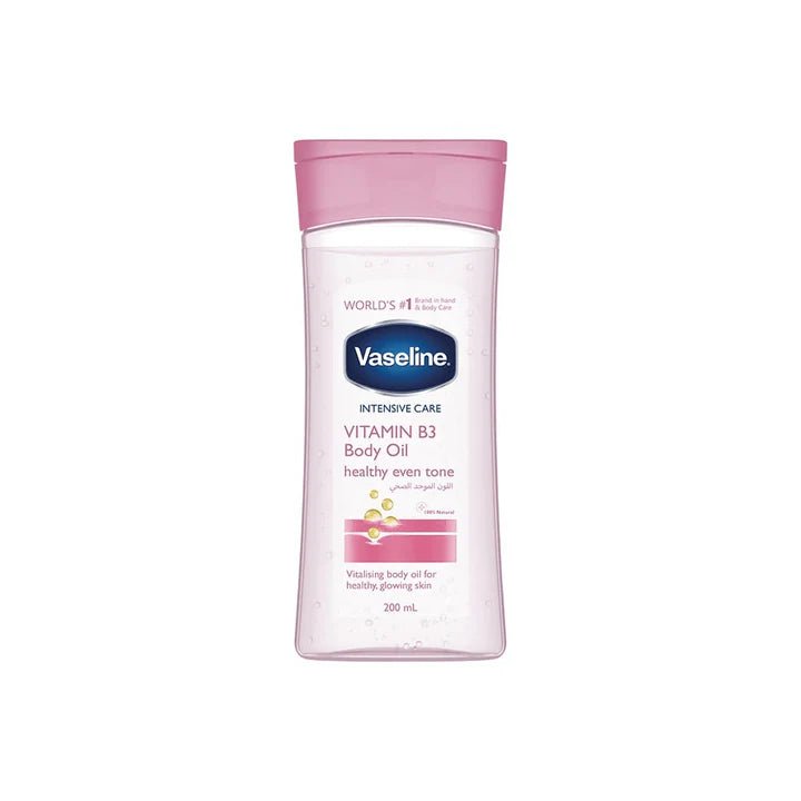 زيت الجسم فازلين للعناية المركزة بفيتامين B3 | VASELINE Intensive Care Vitamin B3 Body Oil 200 مل - EROS STORE