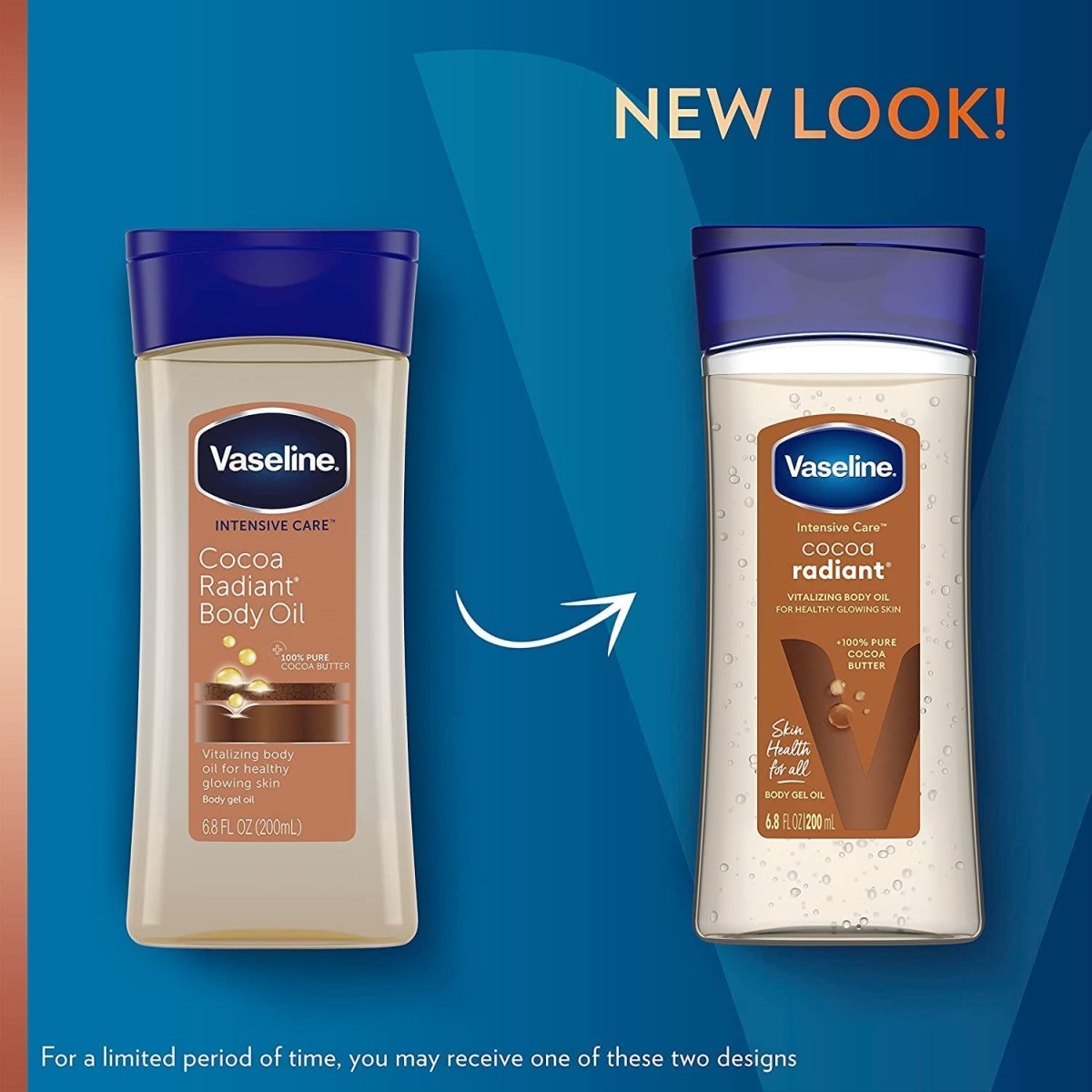 زيت جل الكاكاو المشع للعناية المركزة من فازلين | Vaseline Intensive Care Cocoa Radiant Body Gel Oil - EROS STORE