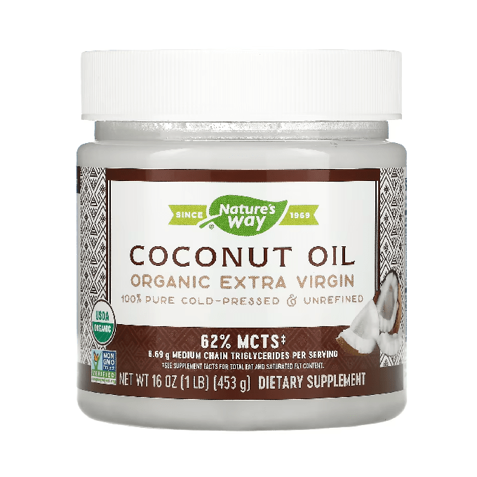 زيت جوز الهند العضوي البكر الممتاز من نيتشرز واي | Nature's Way Organic Extra Virgin Coconut Oil 453 غم - EROS STORE
