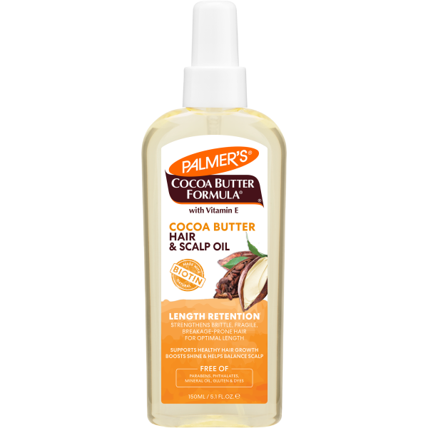 Palmer's Cocoa Butter Formula Moisturizing Hair & Scalp Oil with Biotin   |زيت ترطيب الشعر وفروة الراس بزبدة الكاكاو والبيوتين من بالمرز