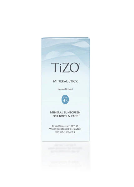 Tizo Mineral Stick Non-Tinted SPF 45 - 30g | تايزو ستيك واقي شمسي معدني بدون لون مع عامل حماية من الشمس 45 - 30 غرام