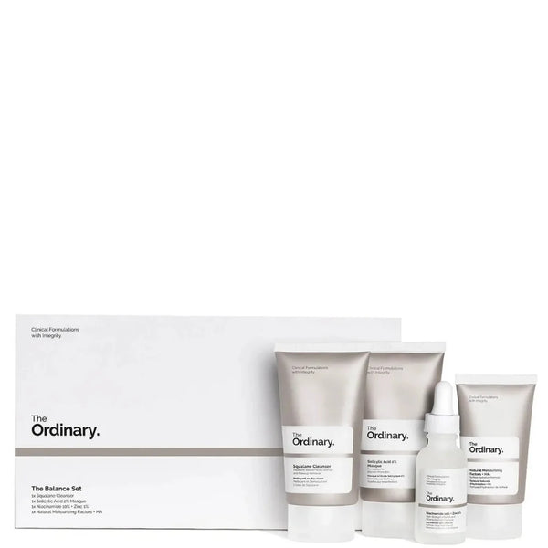 The Ordinary The Balance Daily Skincare Set - 4 Pieces ذا اوردنري مجموعة ذا بالانس العناية اليومية بالبشرة - 4قطع