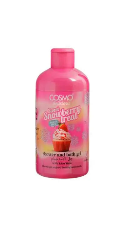 COSMO DELICIOUS SWEET SNOWBERRY TREAT SHOWER AND BATH GEL 500ml كوزمو غسول منظف ومرطب للجسم بالفراولة المثلجة