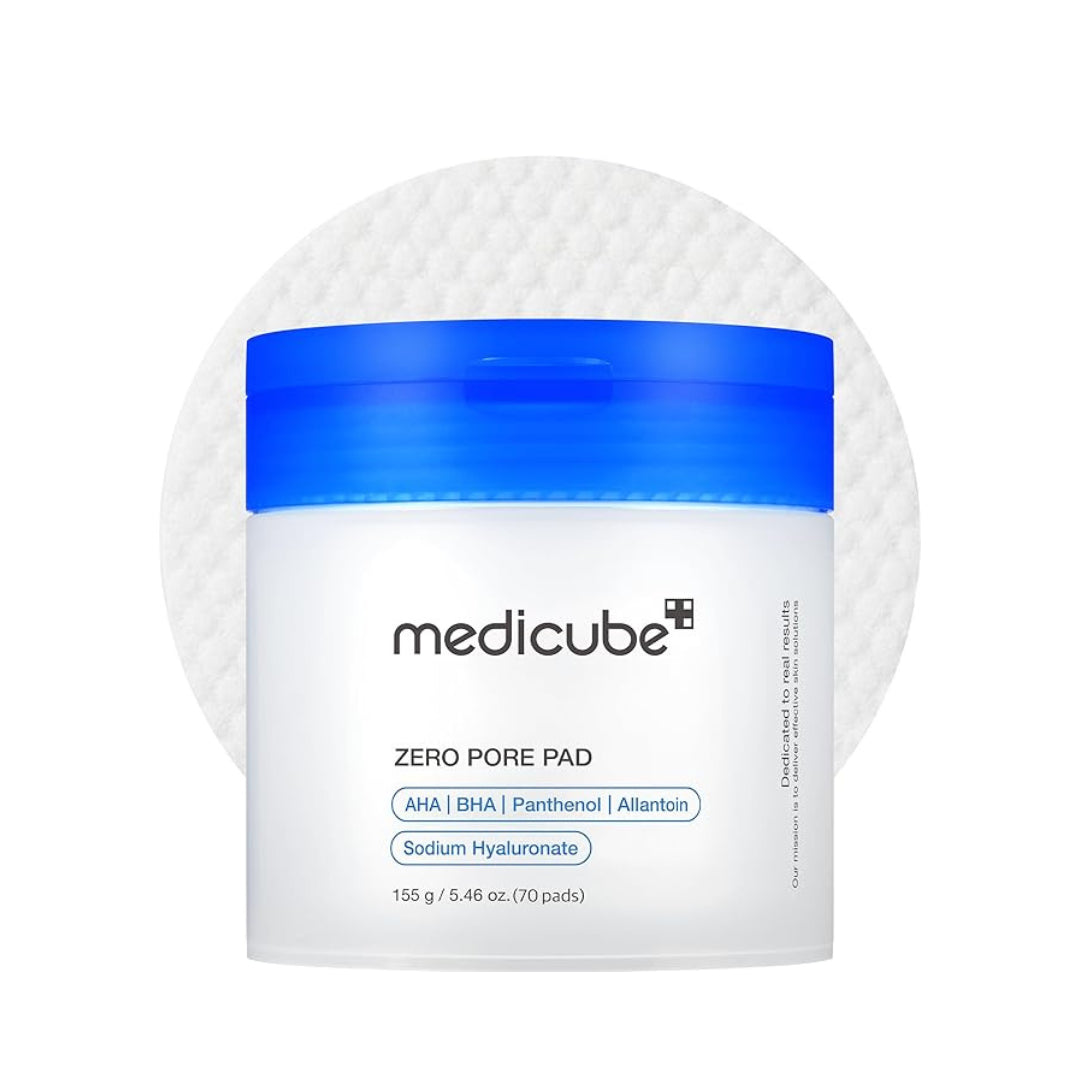 منظفات قطنية للمسام واللرؤوس السوداء والبيضاء | (70pcs) Medicube Zero Pore Pad