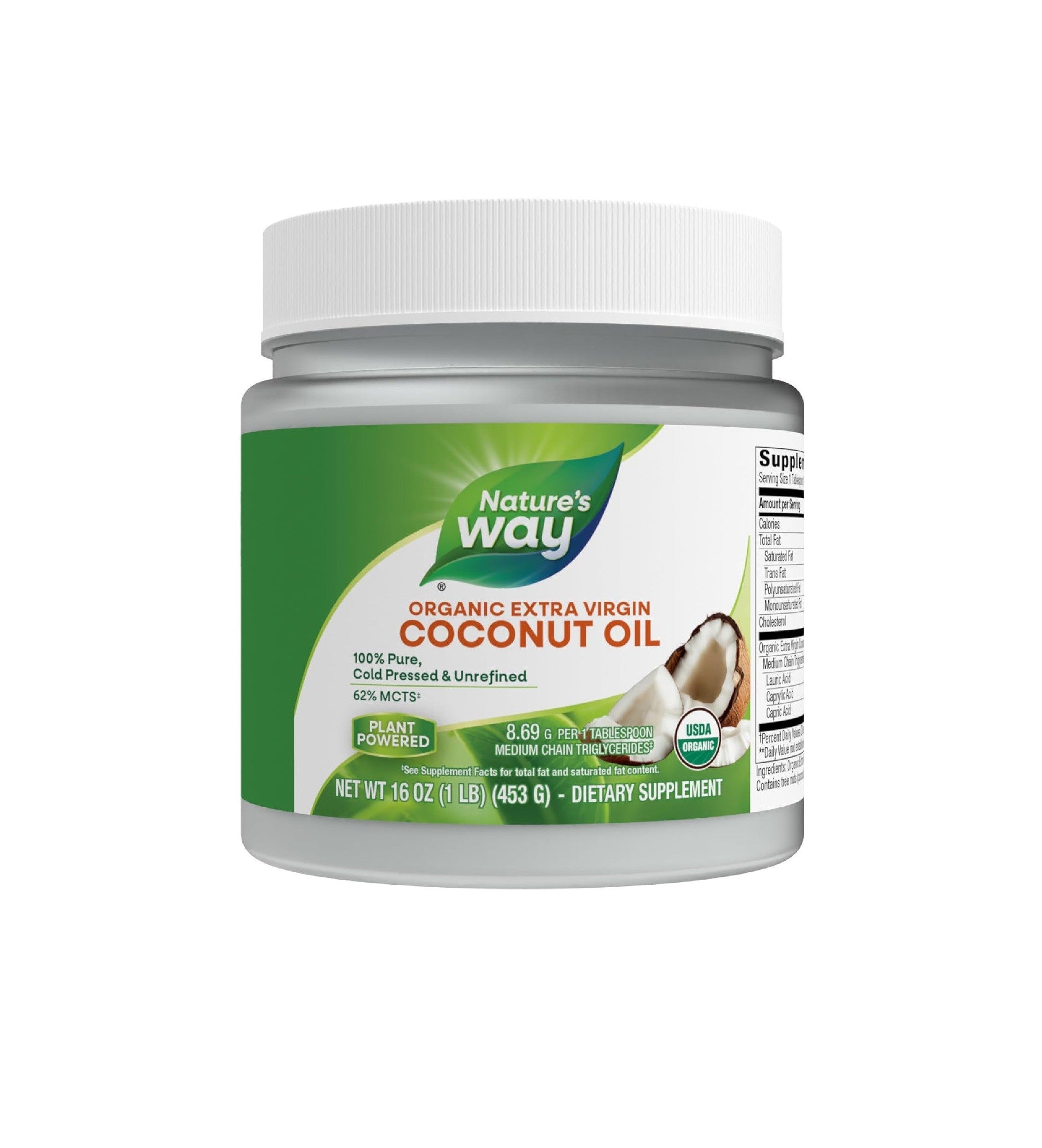 زيت جوز الهند العضوي البكر الممتاز من نيتشرز واي | Nature's Way Organic Extra Virgin Coconut Oil