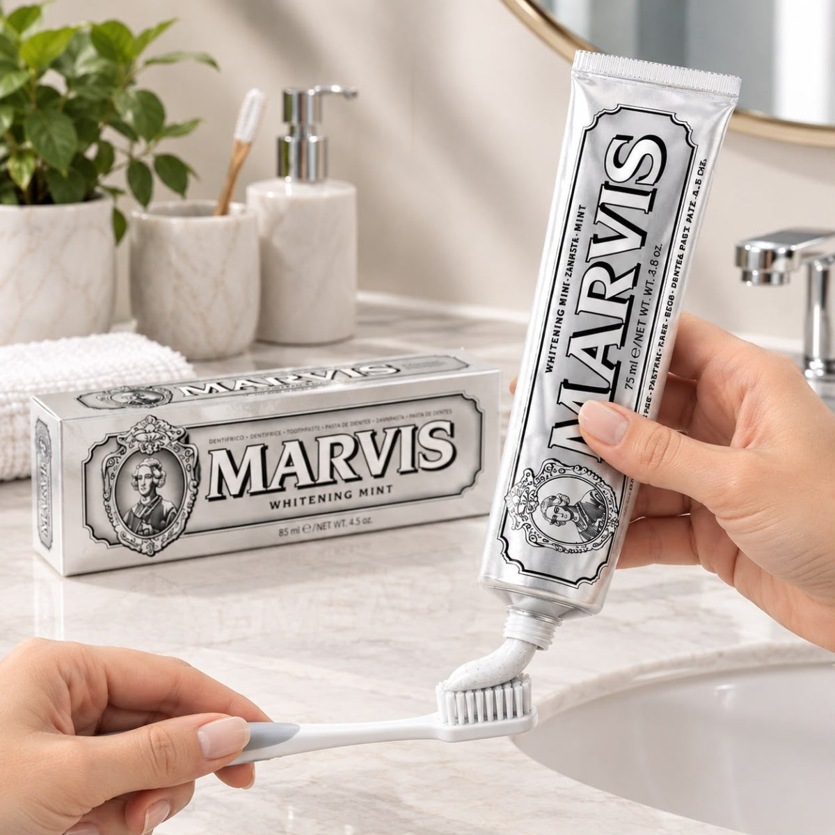 معجون أسنان مارفيس المبيض بالنعناع - 85 مل | Marvis Whitening Mint Toothpaste 85ml