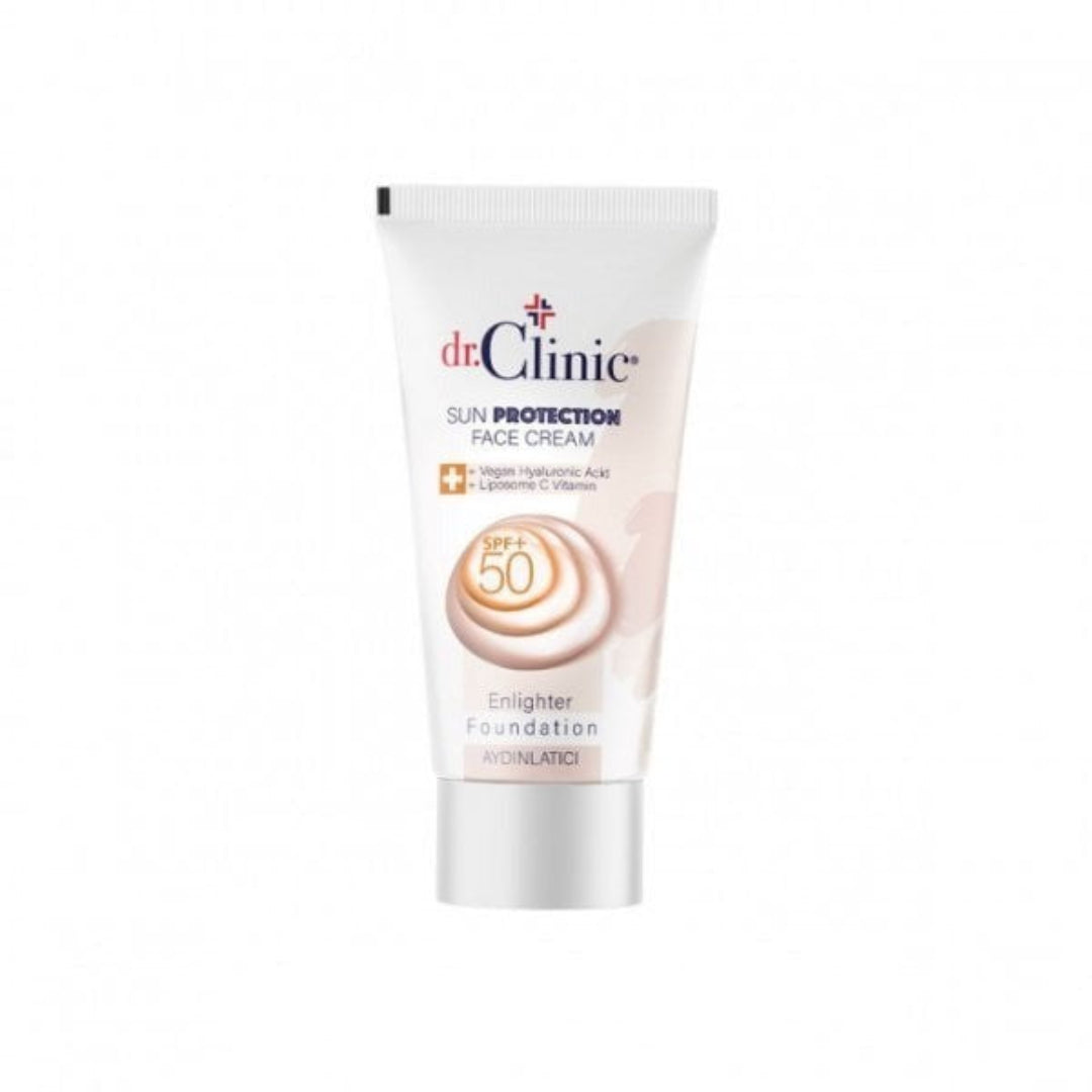 كريم أساس واقي من الشمس من دكتور كلينيك SPF50+ | Dr.Clinic Sun Protection Face Cream Enlighter Foundation - العبوة
