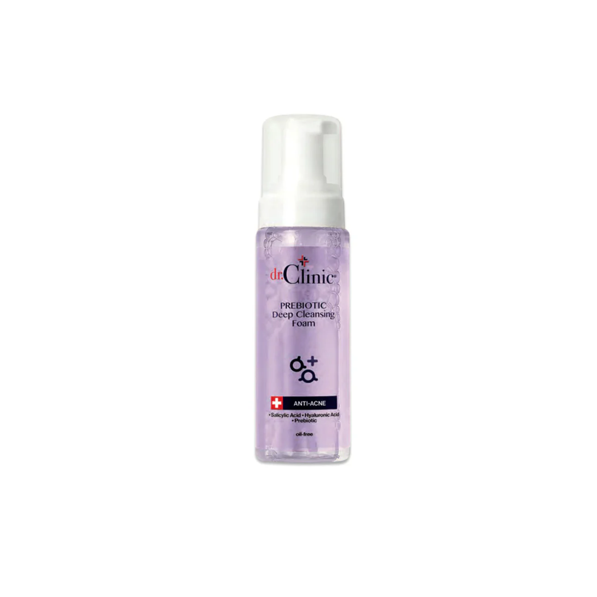 غسول فوم بريبيوتيك بحمض الساليسيليك من دكتور كلينيك | Dr.Clinic Prebiotic Deep Cleansing Foam Anti-Acne - العبوة