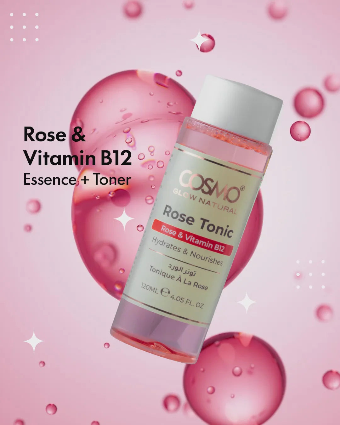 كوزمو تونر الورد الطبيعي | Cosmo Natural Rose Tonic