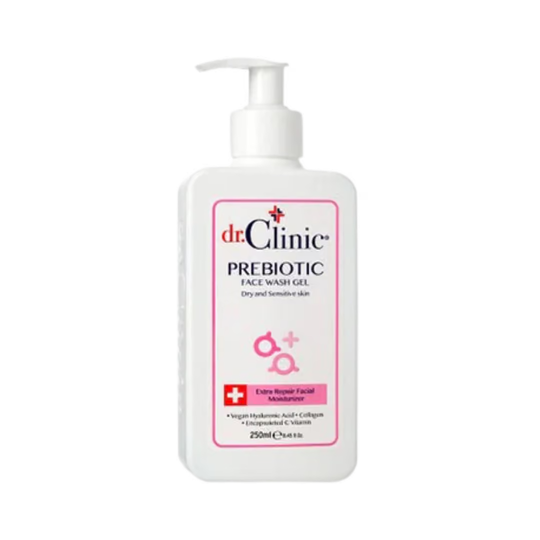 غسول وجه بريبيوتيك للبشرة الجافة والحساسة من دكتور كلينيك | Dr.Clinic Prebiotic Face Wash Gel for Dry & Sensitive Skin