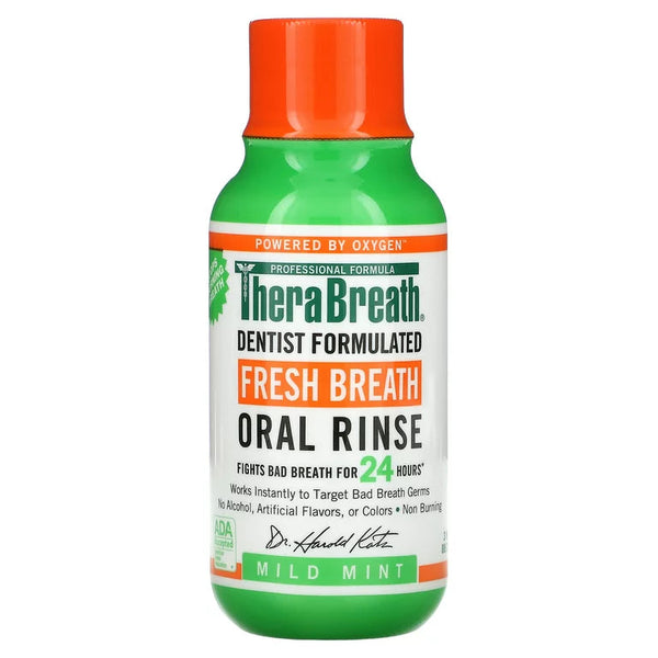 THE BREATH CO 24-Hour Fresh Breath Oral Rinse - غسول الفم المنعش بالنعناع الخفيفة من ذا بريث كو - 500مل