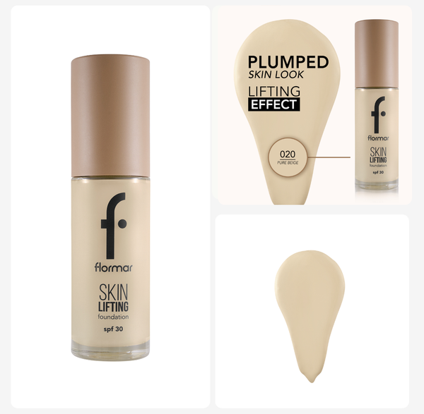 FLORMAR SKIN LIFTING FOUNDATION SPF30 - 30ML | فلورمار كريم اساس بعامل خماية 30 - 30 مل