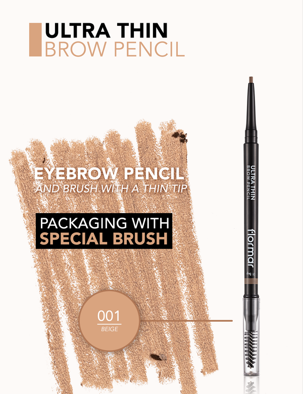قلم حواجب الترا ثين من فلورمار - Flormar Ultra Thin Brow Pencil
