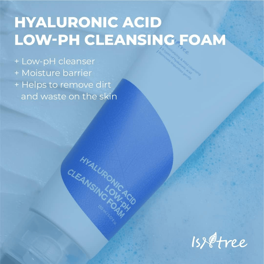 غسول رغوة منخفض الحموضة بحمض الهيالورونيك من ايسنتري | Isntree Hyaluronic Acid Low-pH Cleansing Foam 150ml