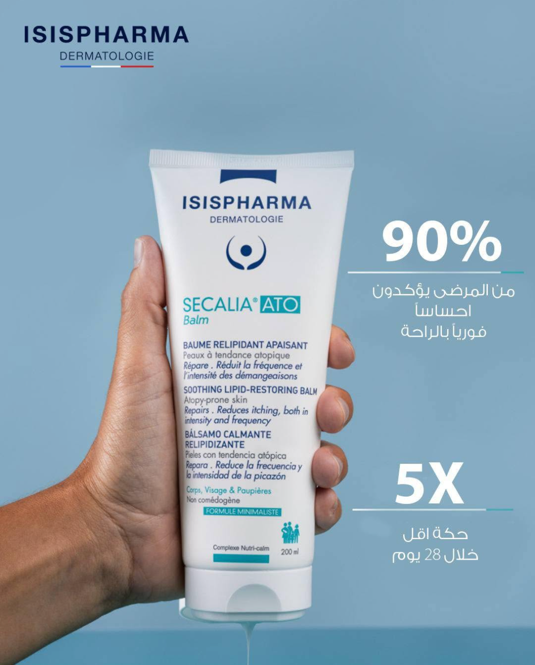 بلسم سيكاليا ATO المرمم المهدئ للبشرة التأتبية من إيزيس فارما | ISIS PHARMA Secalia ATO Balm 200ml