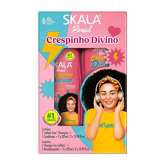 مجموعة شامبو وبلسم كريسبينهو ديفينو من سكالا | Skala Crespinho Divino Shampoo & Conditioner Kit 2×325ml