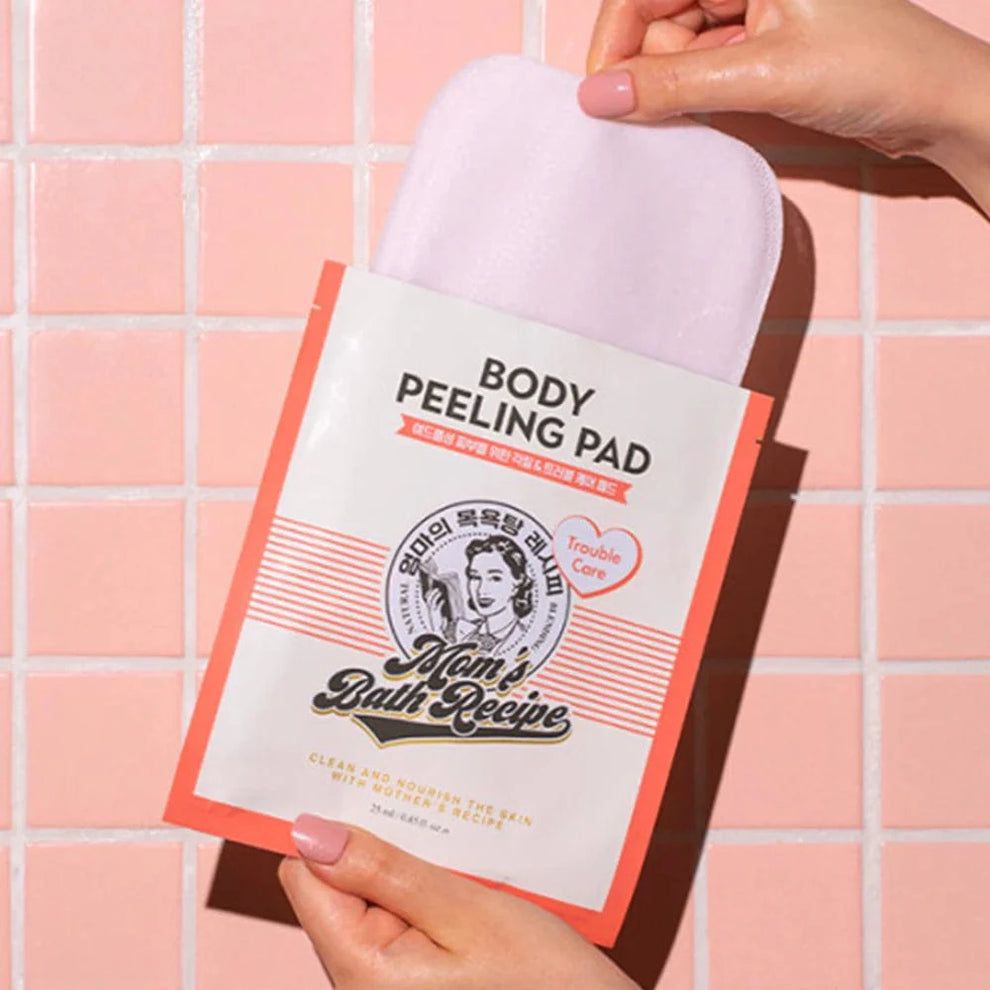 Mom's Bath Recipe Body Peeling Pad - 25mlx8pads | مامز باث  ليفة تقشير للجسم - 25 مل . 8 قطع