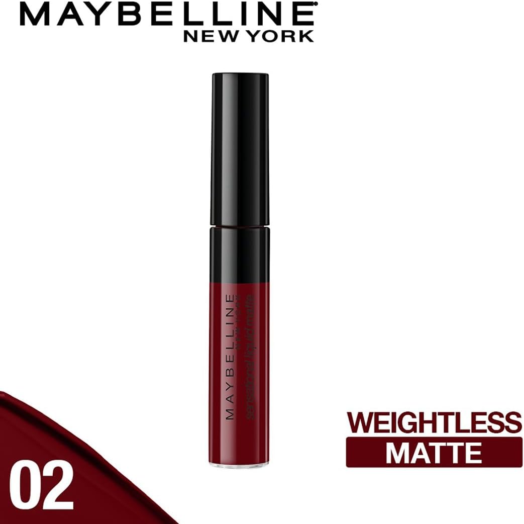 أحمر الشفاه مايبيلين نيويورك سينسيشينال سائل غير لامع | Maybelline New York Sensational Matte Liquid Lipstick 2 - EROS STORE