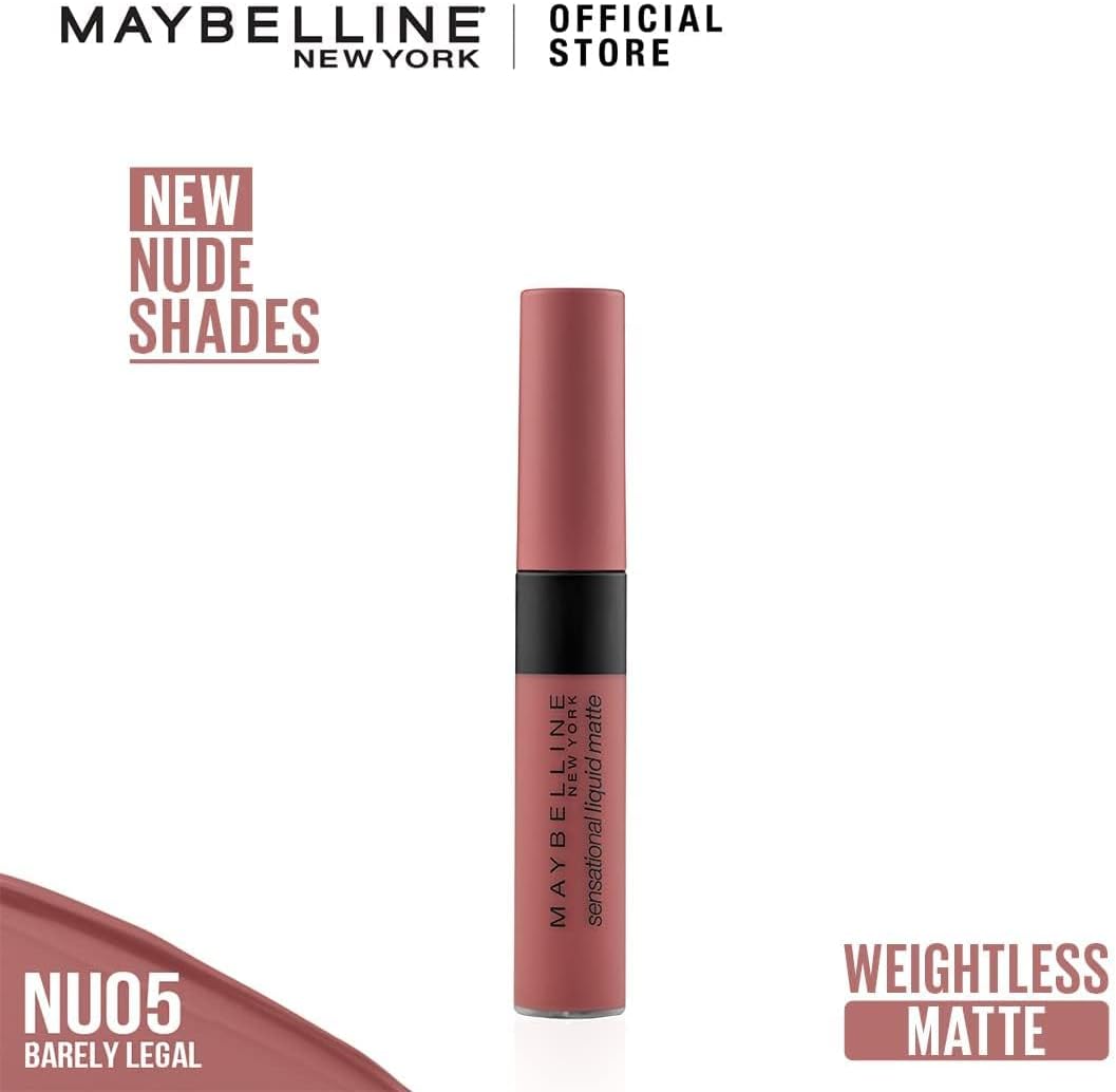 أحمر الشفاه مايبيلين نيويورك سينسيشينال سائل غير لامع | Maybelline New York Sensational Matte Liquid Lipstick 5 - EROS STORE