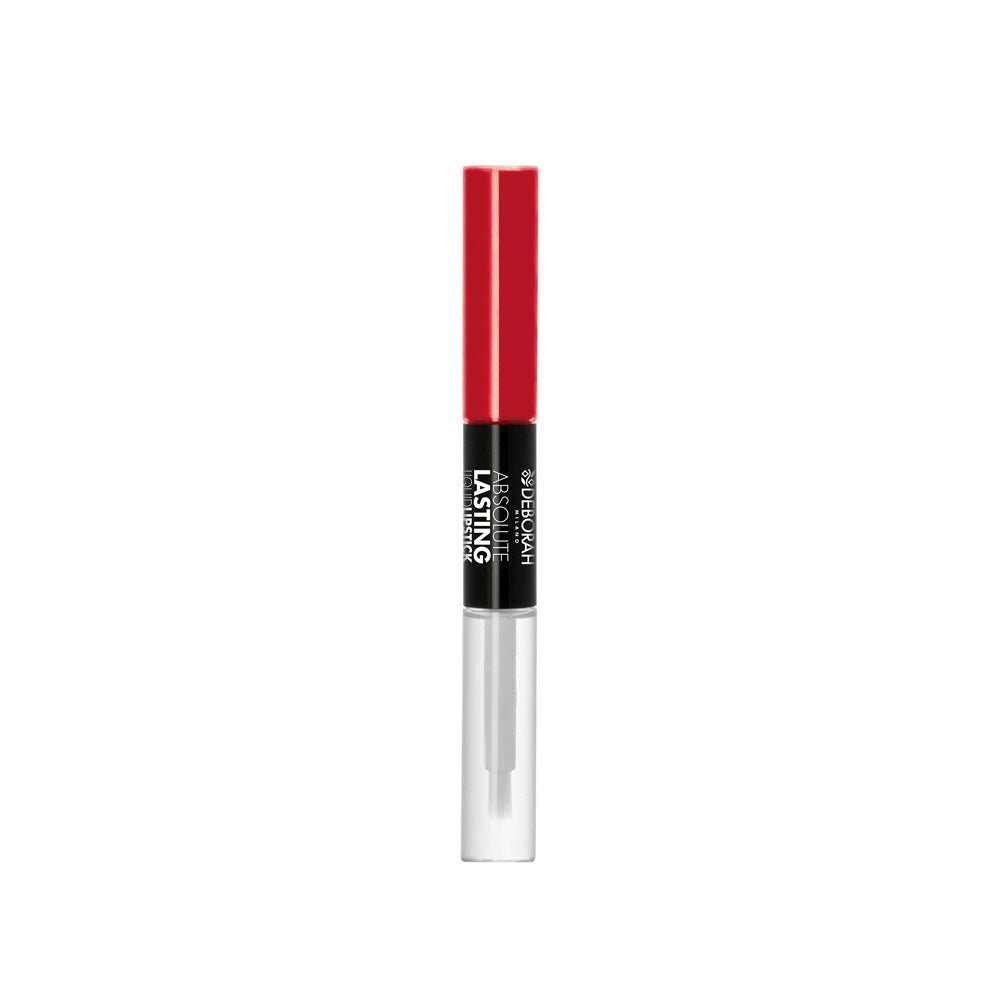أحمر شفاه 2 في 1 (مطفي + كلوس شفاف) من ديبورا | Deborah 2 - in - 1 Matte Lipstick + Clear Gloss 10 احمر ناري - EROS STORE