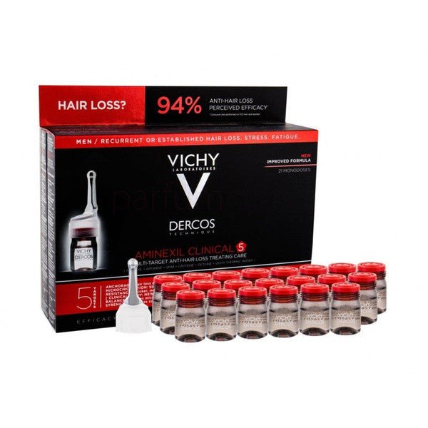 أمبولات ديركوس أمينيكسيل كلينيكال 5 للرجال لعلاج تساقط الشعر | Vichy Dercos Aminexil Clinical 5 Anti - Hair Loss Ampoules for Men 21 امبول - EROS STORE