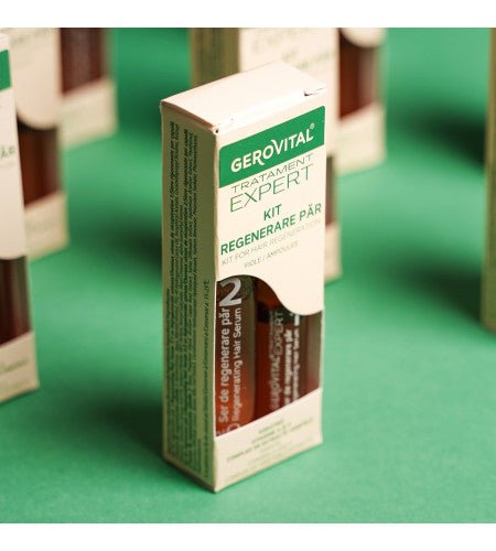 أمبولات ترميم الشعر وعلاج التلف من جيروفيتال | Gerovital Hair Repair Ampoules 10 امبولة في 5 مل+10 امبولة في 10 مل - EROS STORE