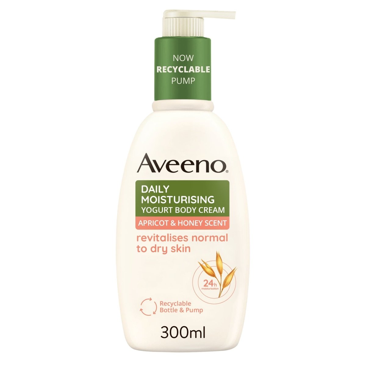 AVEENO Daily Moisturising Yogurt Body Cream Apricot & Honey | أفينو كريم ترطيب الجسم اليومي بالزبادي والمشمش والعسل 300 مل - EROS STORE