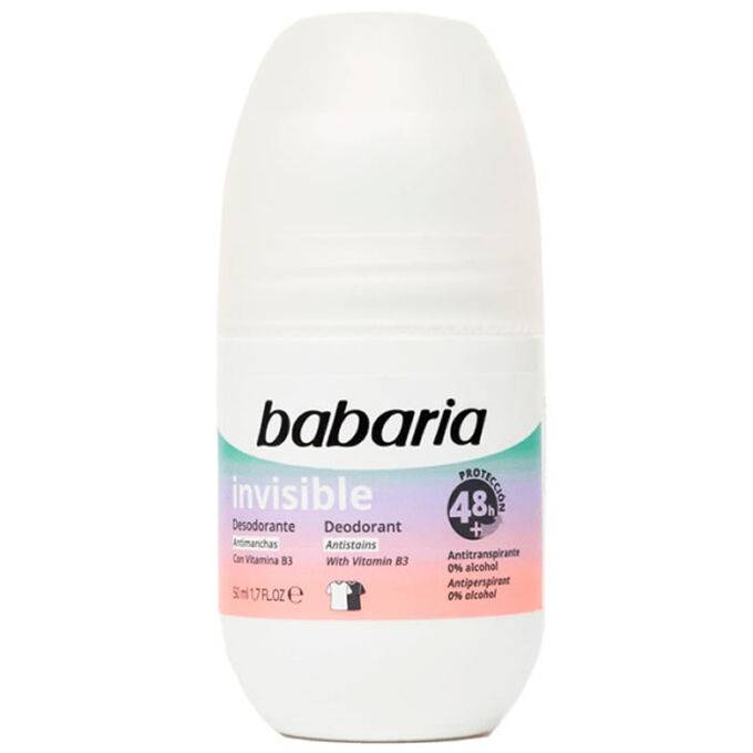 BABARIA Invisible Deodorant Roll On - 50ml | باباريا رول مزيل تعرق - 50 مل - EROS STORE