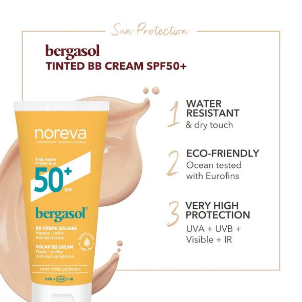 بيبي كريم واقي شمس بيركازول من نوريفا | NOREVA Bergasol BB Cream SPF50+ 40 مل - EROS STORE