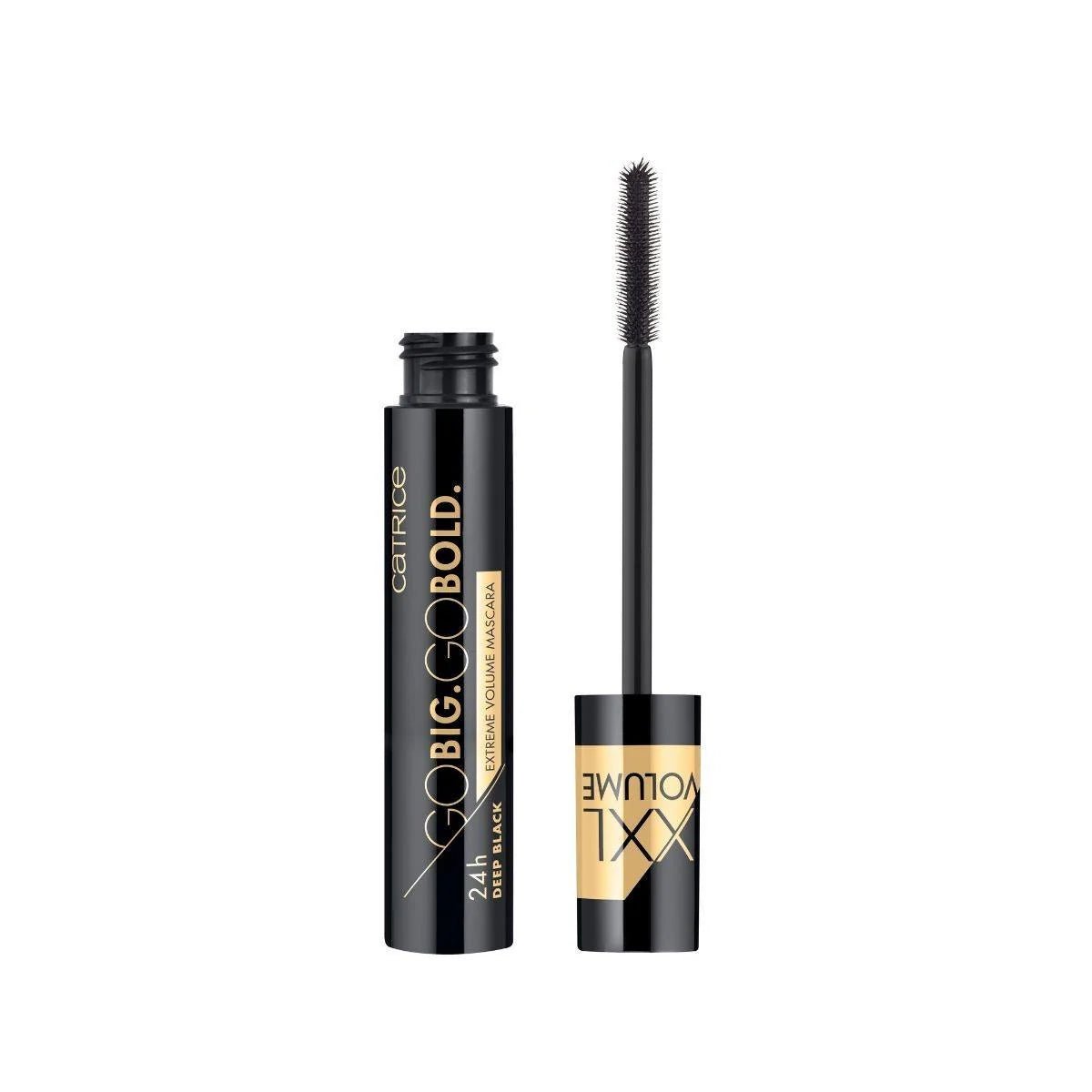 Catrice Go Big. Go Bold. 24h Deep Black Extreme Volume Mascara | كاتريس ماسكارا ديب بلاك إكستريم فوليوم تدوم 24 ساعة اسود - EROS STORE
