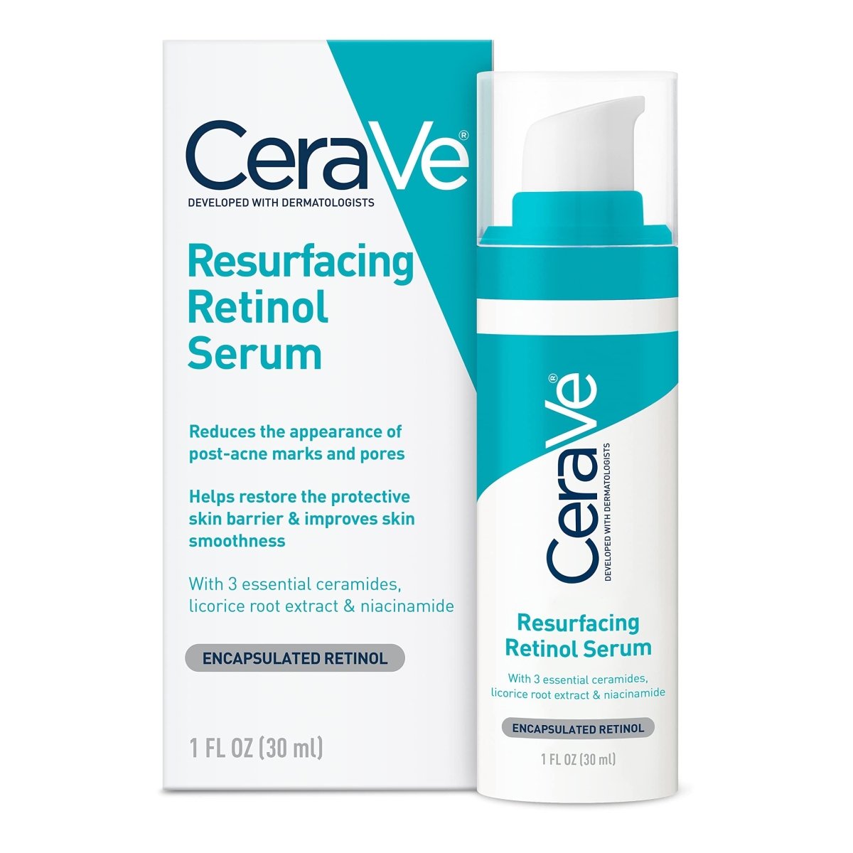CeraVe Acne Resurfacing Retinol Face Serum - 30ml | سيرافي سيروم ريتينول للوجه لحب الشباب - 30 مل - EROS STORE