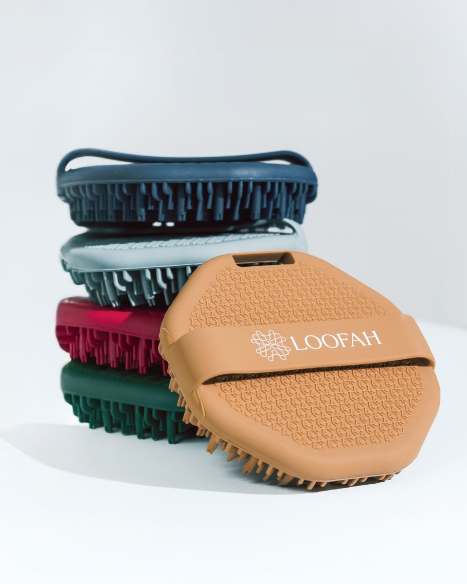 circular loofah for the body لوفا دائرية للجسم Red - احمر - EROS STORE