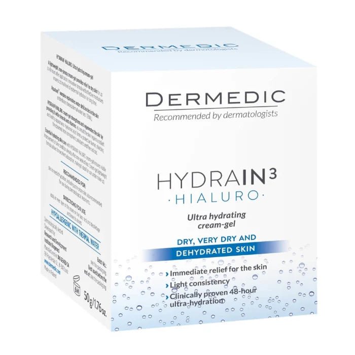 DERMEDIC HYDRAIN Ultra - hydrating cream - gel - 50ml | ديرمديك كريم جل مرطب و مهدئ للبشرة الحساسة - 50 مل 50 مل - EROS STORE