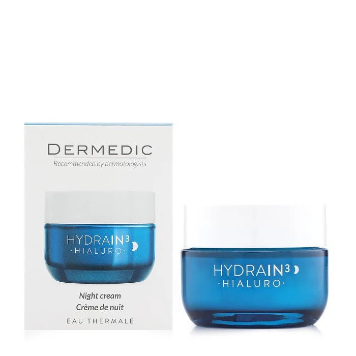 Dermedic Hydrain3 Hialuro Night Cream - 50ml | كريم الليل ديرميديك هايدرين3 هيالورو - 50 مل 50 مل - EROS STORE