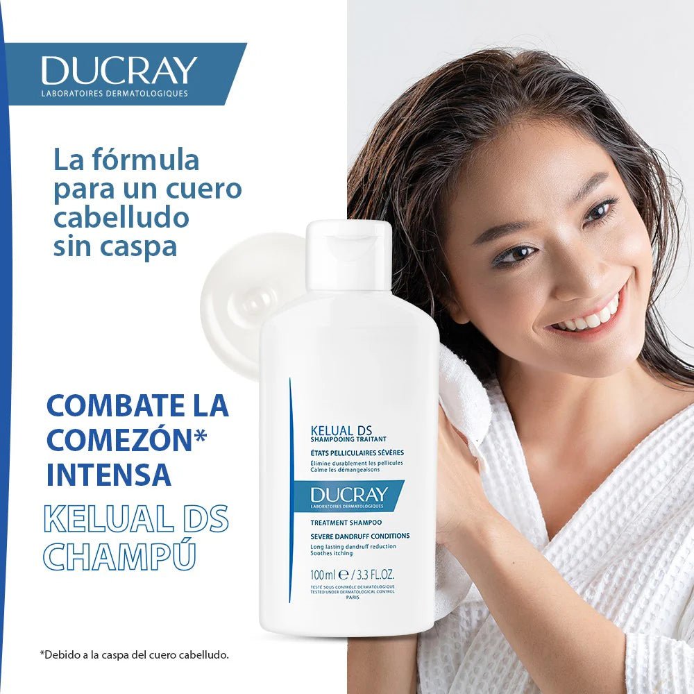 ducray KELUAL DS Treatment shampoo 100ml دوكري شامبو علاجي كيلوال دي إس لعلاج حالات القشرة الشديدة 100 مل - EROS STORE