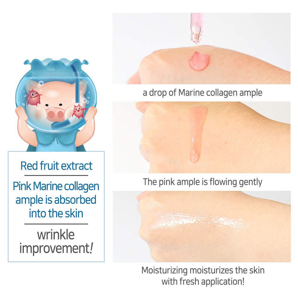 Elizavecca Witch Piggy Hell - Pore Marine Collagen Ample - 50ml | سيروم الكولاجين البحري اليزافيكا - 50 مل 50 مل - EROS STORE
