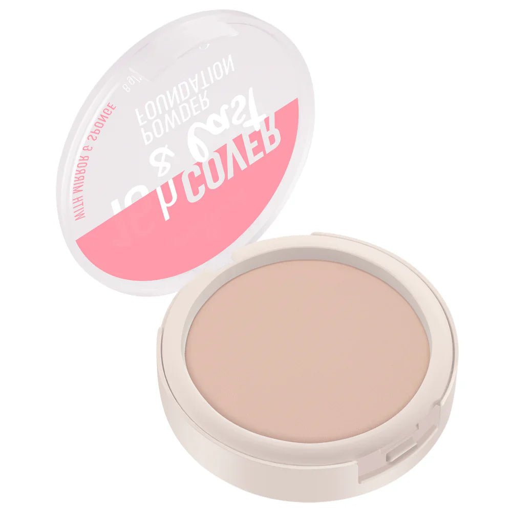 Essence 16H Cover & Last Powder Foundation | ايسنس كريم أساس بودرة مضغوطة عالي التغطية يدوم 16 ساعة 01| Porcelain - EROS STORE