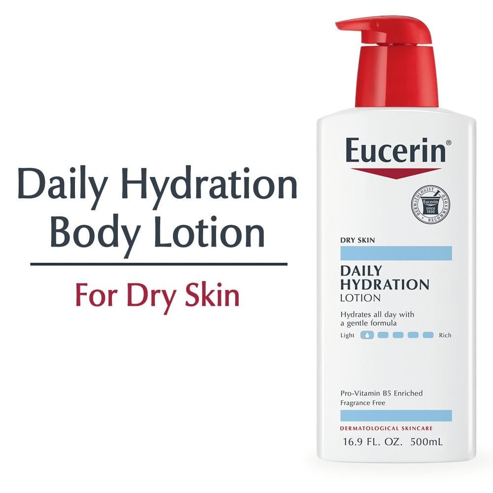 Eucerin Daily Hydration Body Lotion For Dry Skin - 500ml | يوسيرين لوشن الترطيب اليومي للجسم للبشرة الجافة - 500 مل 500 مل - EROS STORE