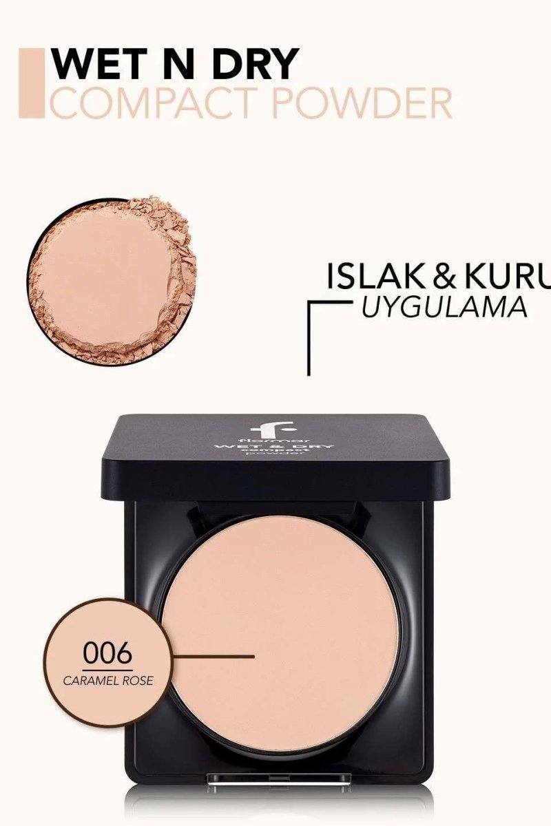 Flormar Compact Wet & Dry Powder 006 | فلورمار كومباكت بودر ويت اند دراي - EROS STORE