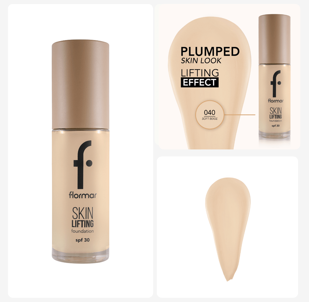 FLORMAR SKIN LIFTING FOUNDATION SPF30 - 30ML | فلورمار كريم اساس بعامل خماية 30 - 30 مل 40 - EROS STORE