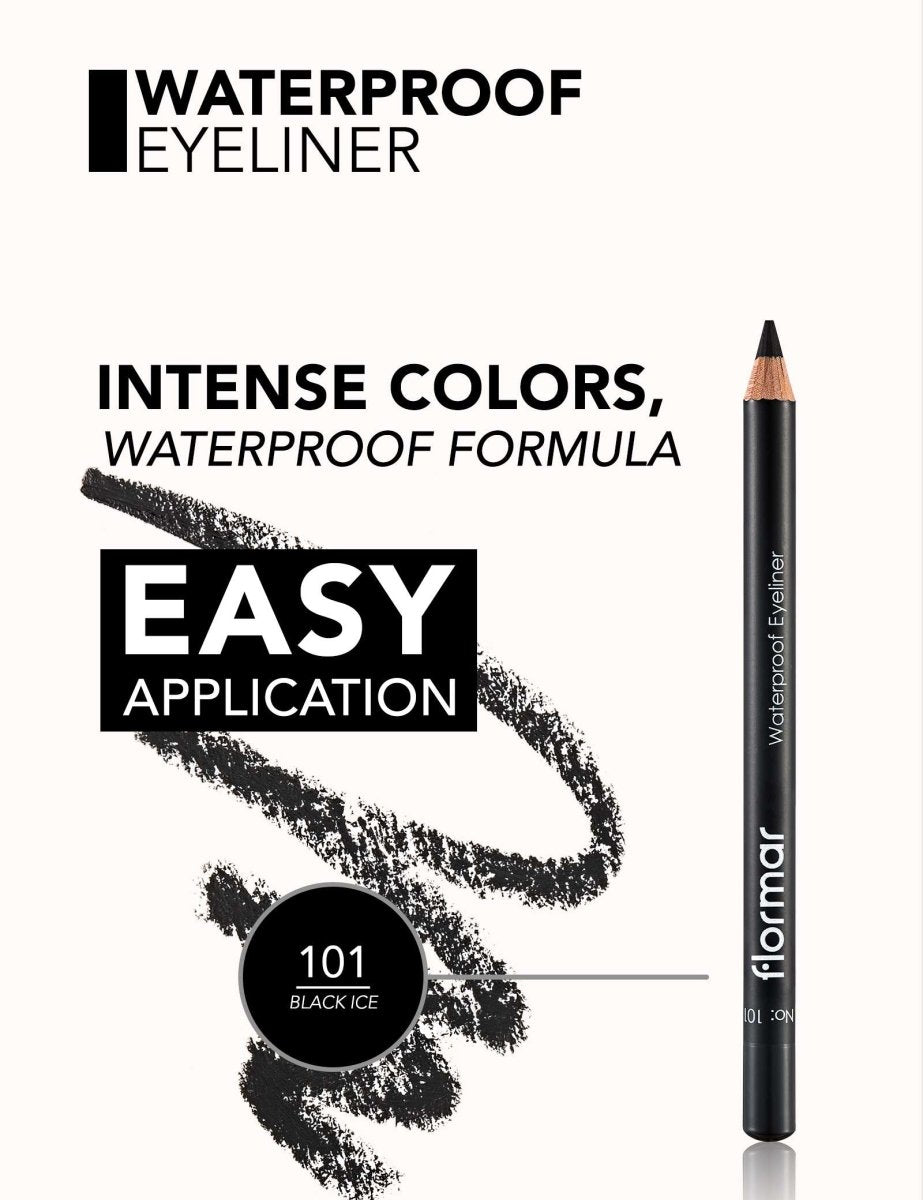Flormar Waterproof Eyeliner | كحل مقاوم للماء من فلورمار 101 - EROS STORE