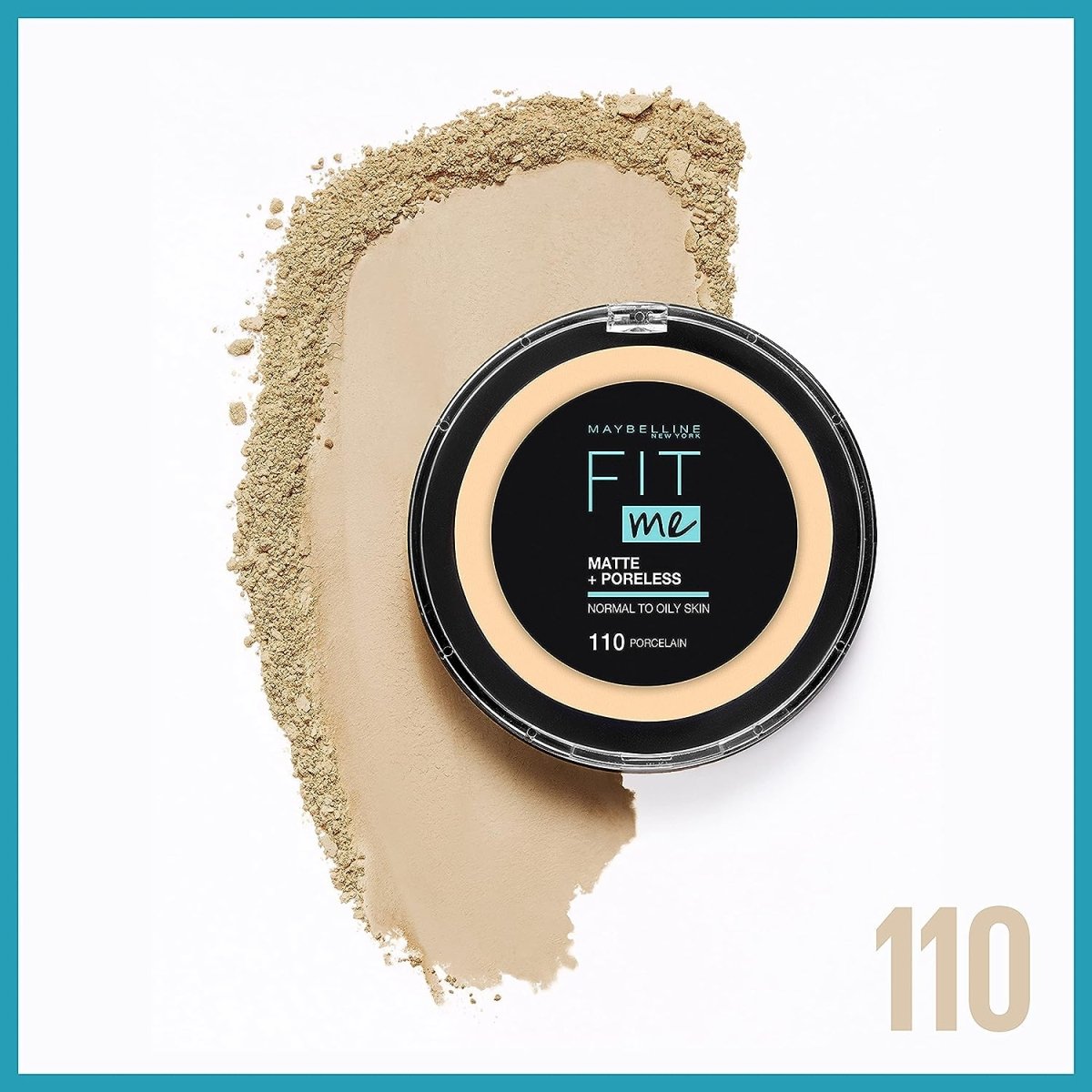 فت مي باودر مضغوط خافي للمسام من ميبلين | Maybelline Fit Me Pressed Powder Poreless 110 Porcelain - EROS STORE
